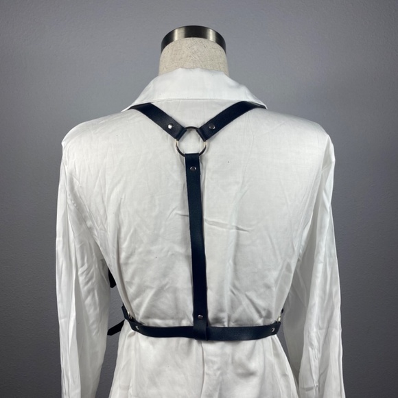 Fashion Black Leather Harness Belt - Picture 8 of 9